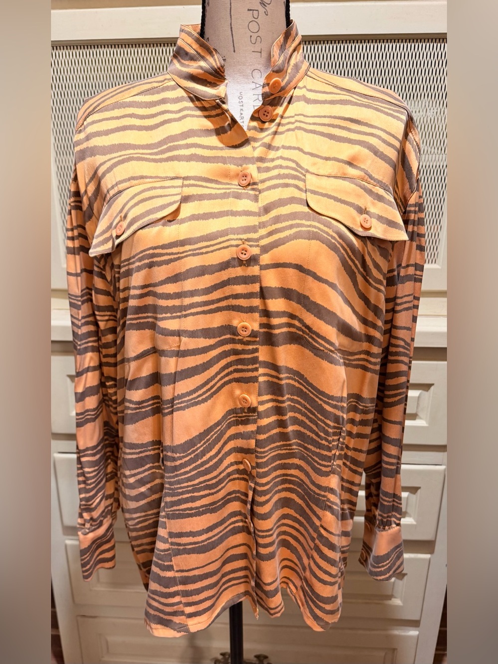 Vintage Escada Silk Zebra Tunic